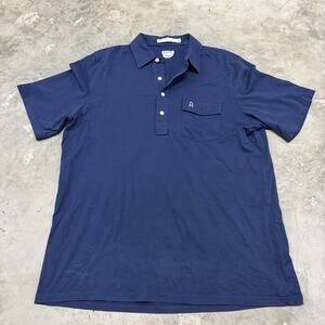 Criquet PLAYERS Organic Cotton Pocket Polo Shirt Men's Size Large Blue Logo